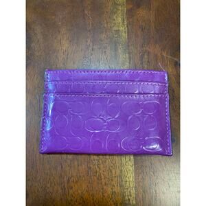 Coach Card Holder EMB LQD GLS CRD CASE IRIS F62544